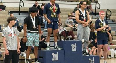 Submitted photo
Taking the podium over the weekend were Darinel Garcia Lopez (third from left), who earned an outstanding 2nd-place finish in his weight class. Also Kolton Cornish also delivered a strong performance, placing 5th in his division (far right).