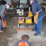 Submitted photos
Martin Dillon and Tim Fletcher work to create the plaques at Dillons workspace on Fern Hill Rd.