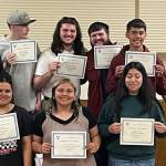 Photos courtesy of Forks Elks 
Above: Recognized students pictured are: Amari Penn, Sylvia Black-Ensastegui, Zoey Garcia-Vasquez, Isabel Zaragoza, Nikole Gaydeski, Brooklyn Windle, Mason Bedford, Trentston Pope, Brock McCrackin, and Noah Foster; with Chuck Jennings, Forks Elks, and Deanna Shaw, Registrar FHS. Not Pictured: Ivan Rivera-Bastida, Darinel Garcia-Lopez, Nery Jeronimo, Margarito Gonzalez-Black, Eduardo Calmo Calmo, Carlee Barker, Kylie Huling, and Lucas Meyers.