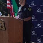 OCC Officer of the Year, John Harney, shares a few words with those in attendance at last weeks ceremony.