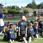 Photos By Lonnie Archibald
Neiko Thorpe, with the Seattle Seahawks organization, began with an introduction to approximately 50 youngsters who signed up for the event.