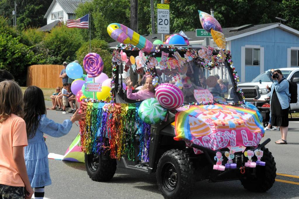 The colorful Candy Land entry was a hit in this years parade.